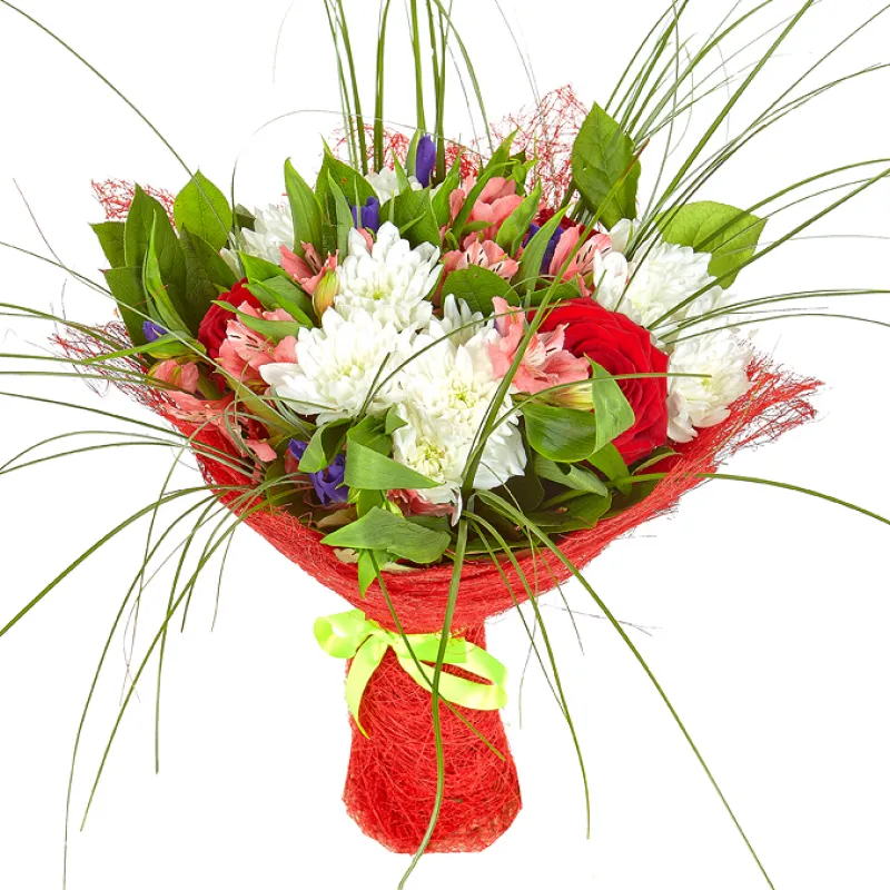 Букет из роз и хризантемы, доставка Волоколамск
